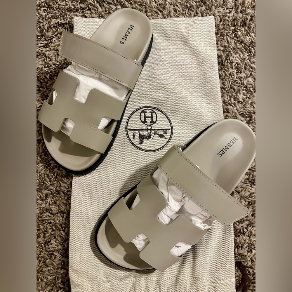 Hermes Chypre Sandal Beige Esquisse US 7.5 (fits 7)